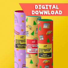 Load image into Gallery viewer, Imaginative Play Setup Plan: Mini Town #1, Mini Town #2, Obstacle Race #2