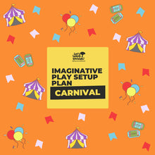 Load image into Gallery viewer, Imaginative Play Setup Plan: Carnival, Airport, Campsite
