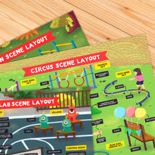 Load image into Gallery viewer, Imaginative Play Setup Plan: Circus, Fire Station, Superhero Lab