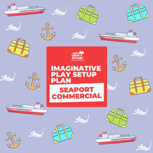 Load image into Gallery viewer, Imaginative Play Setup Plan: Train Station, Seaport Commercial, Seaport Cargo