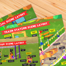 Load image into Gallery viewer, Imaginative Play Setup Plan: Train Station, Seaport Commercial, Seaport Cargo