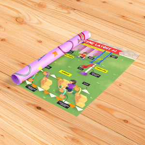 Imaginative Play Setup Plan: Mini Town #1, Mini Town #2, Obstacle Race #2